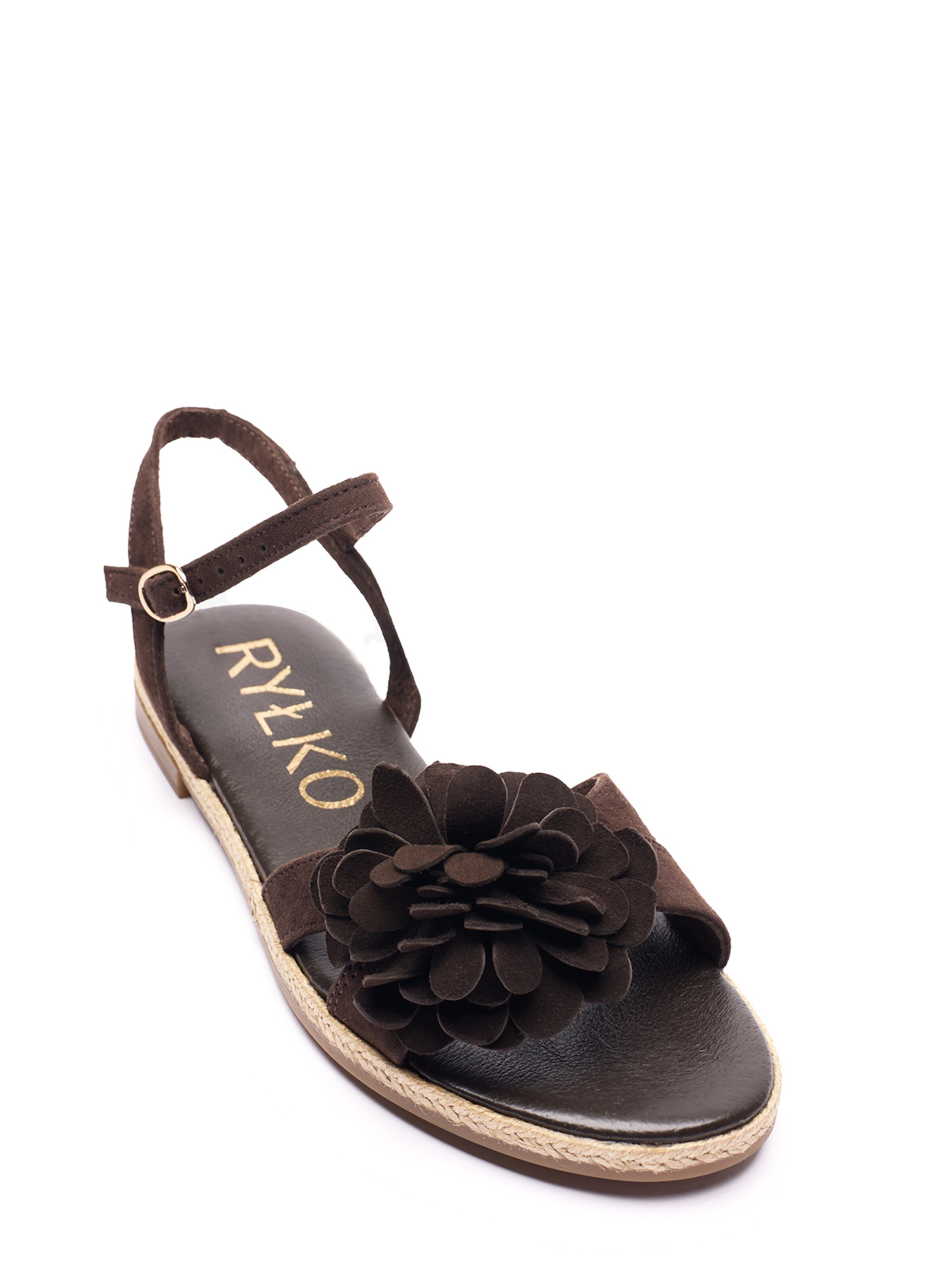 RYŁKO Сандали с каишка в кафяво
