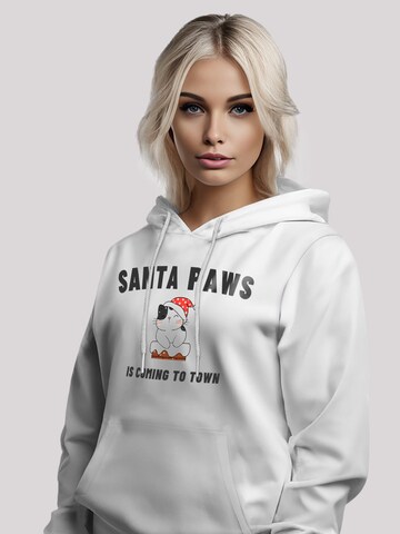 F4NT4STIC Sweatshirt 'Santa Paws Christmas Cat' in White