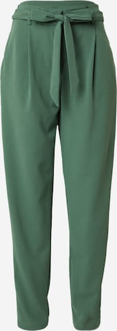 VILA Loose fit Pleat-Front Pants 'CLAVA' in Green: front