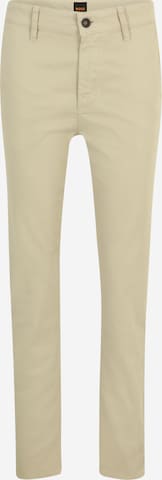 Coupe slim Pantalon chino BOSS Orange en beige : devant