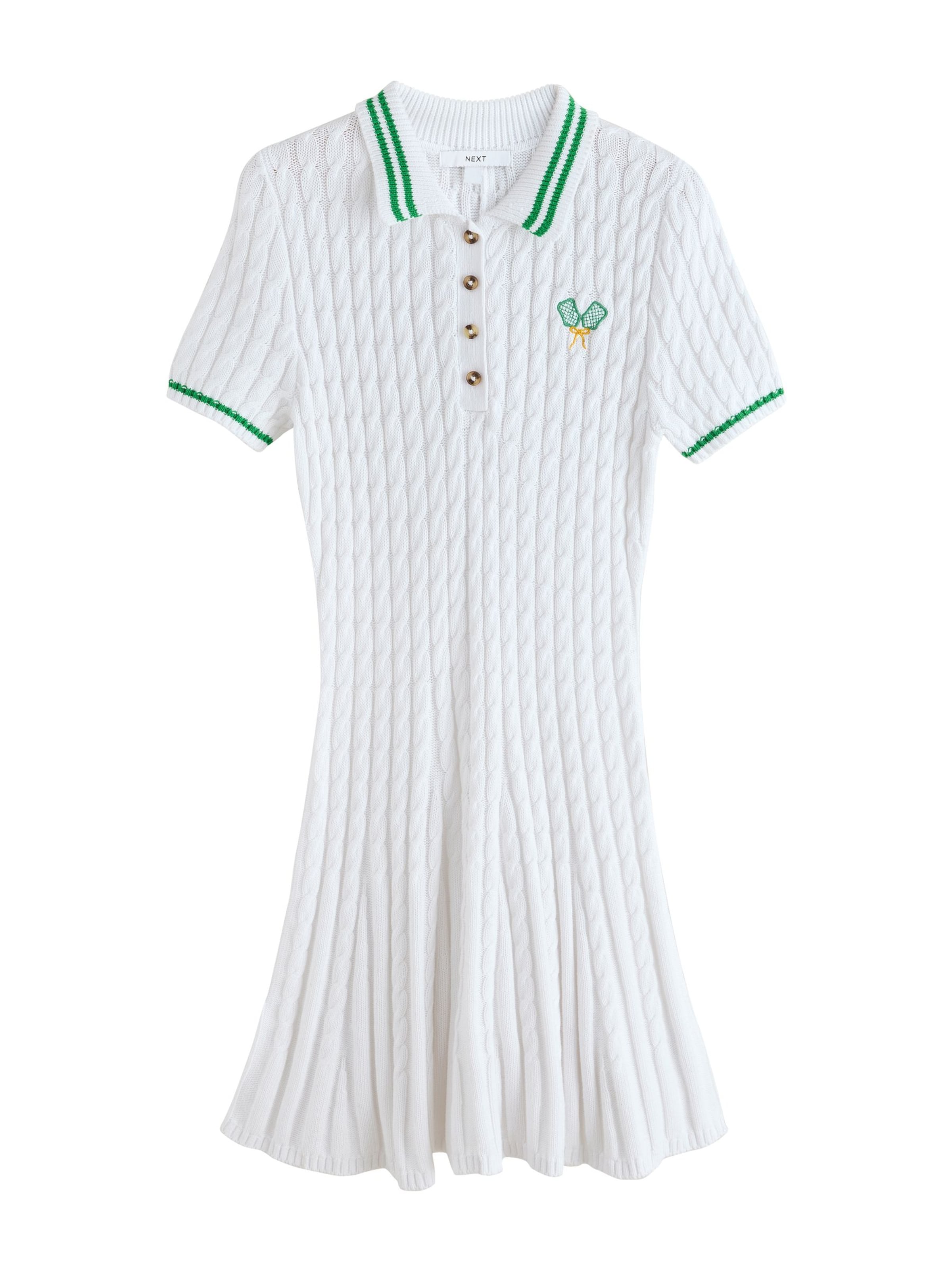 Next Gebreide jurk in Wit: voorkant