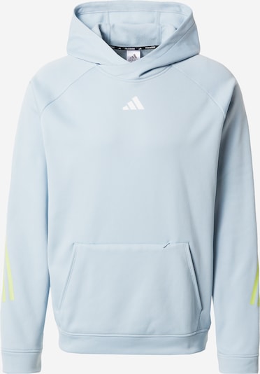 ADIDAS PERFORMANCE Sport sweatshirt 'Train Icons 3-Stripes ' i ljusblå / ljusgrön / vit, Produktvy