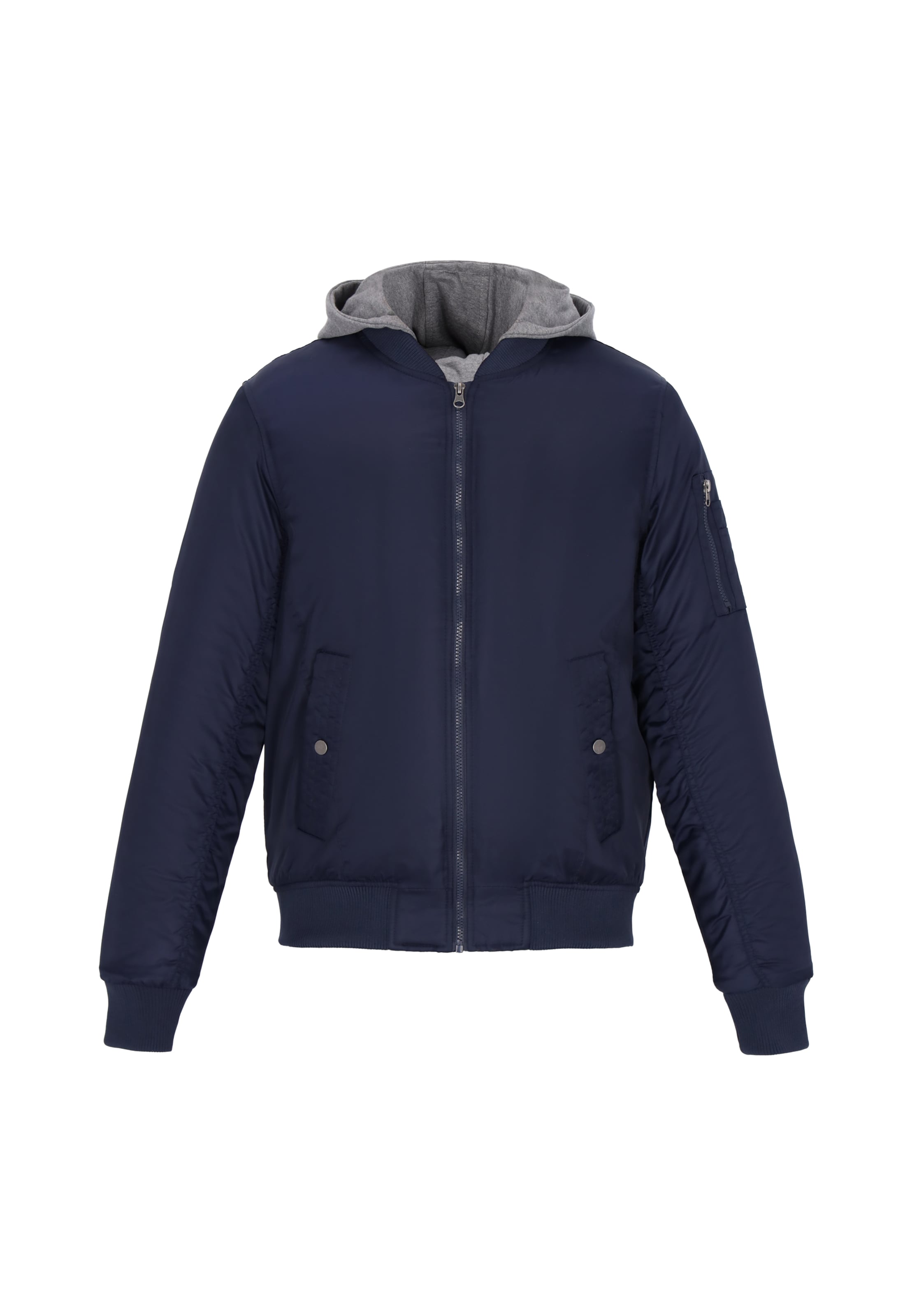 MO Veste d’hiver en bleu marine / gris chiné, Vue avec produit