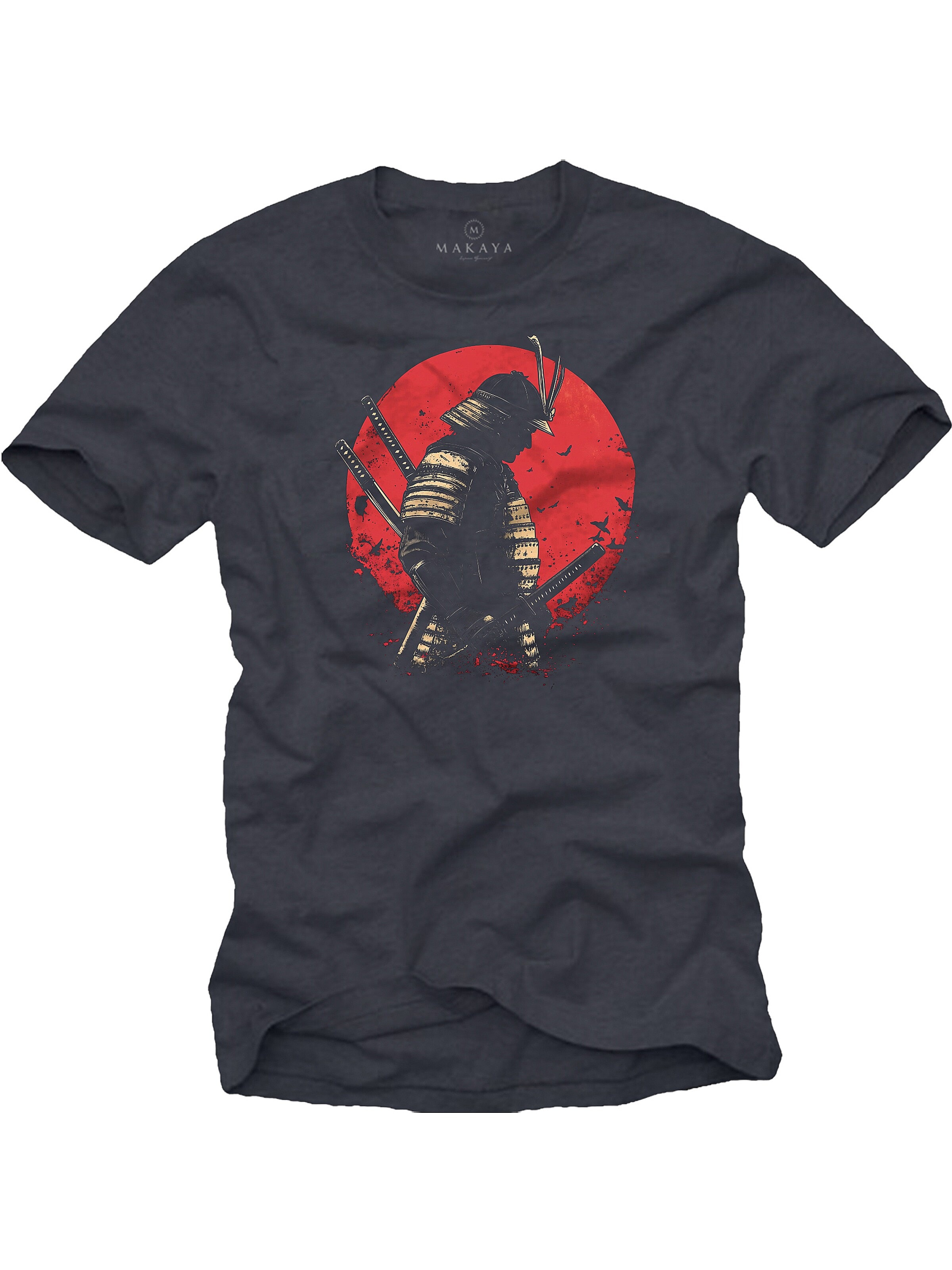 MAKAYA Shirt 'Samurai' in Grey: front
