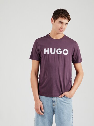 HUGO T-shirt 'Dulivio' i lila: framsida