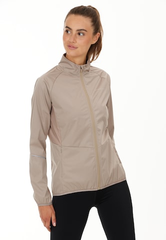 ENDURANCE Athletic Jacket 'Elving' in Beige: front