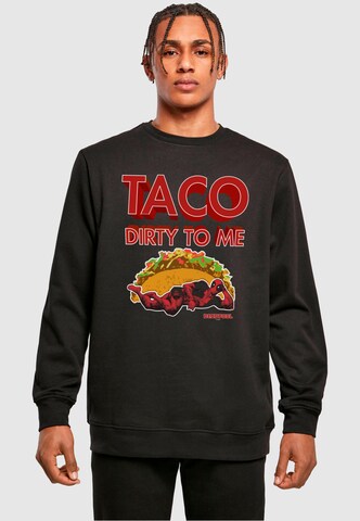 ABSOLUTE CULT Sweatshirt 'Deadpool - Taco Dirty To Me' in Schwarz: Vorderseite