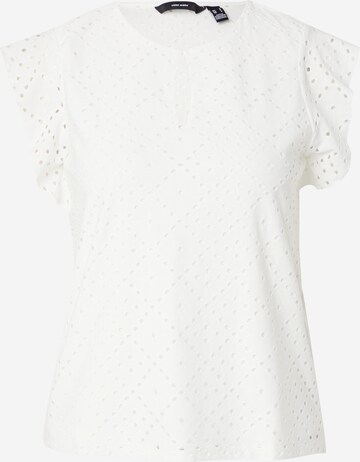 VERO MODA Blus 'TASSA' i vit: framsida