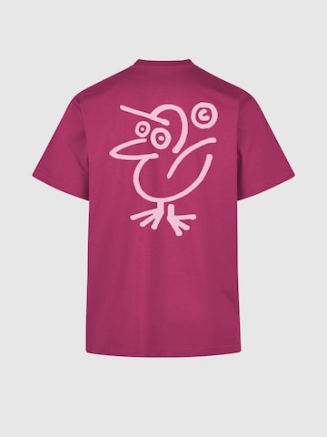 Maglietta 'Sketch Gull' di Cleptomanicx in lilla