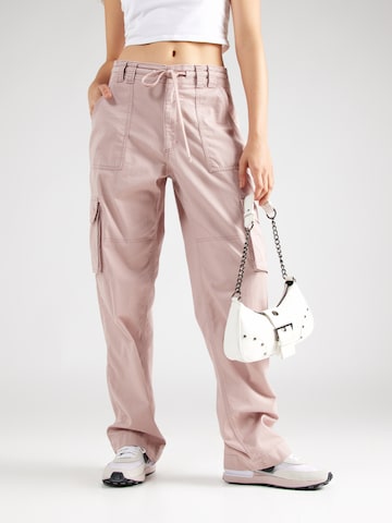 Loosefit Pantaloni cargo di HOLLISTER in rosa: frontale