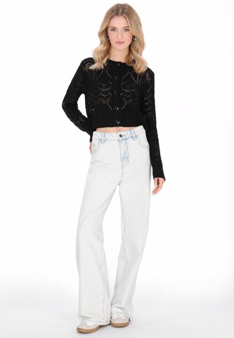 MYMO - Casaco de malha 'Young Fashion' em preto