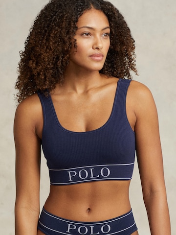 Bustier Soutien-gorge ' SCOOP NECK TOP ' Polo Ralph Lauren en bleu : devant