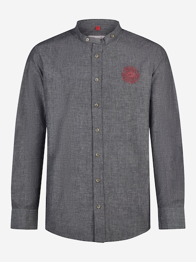SPIETH & WENSKY Traditional Button Up Shirt in 34 in Grey / Red, Item view