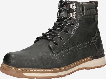 MUSTANG Lace-Up Boots in Grey: front