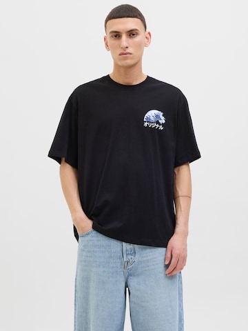 JACK & JONES Paita 'JORFuji' värissä musta: etupuoli