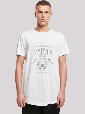 T-Shirt 'Looney Tunes Marvin The Martian Where's The Kaboom' F4NT4STIC en blanc : devant