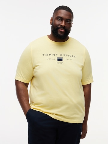 Tommy Hilfiger Big & Tall Shirt 'BRAND LOVE' in Geel: voorkant