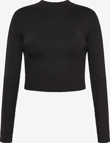 Pullover di faina in nero: frontale