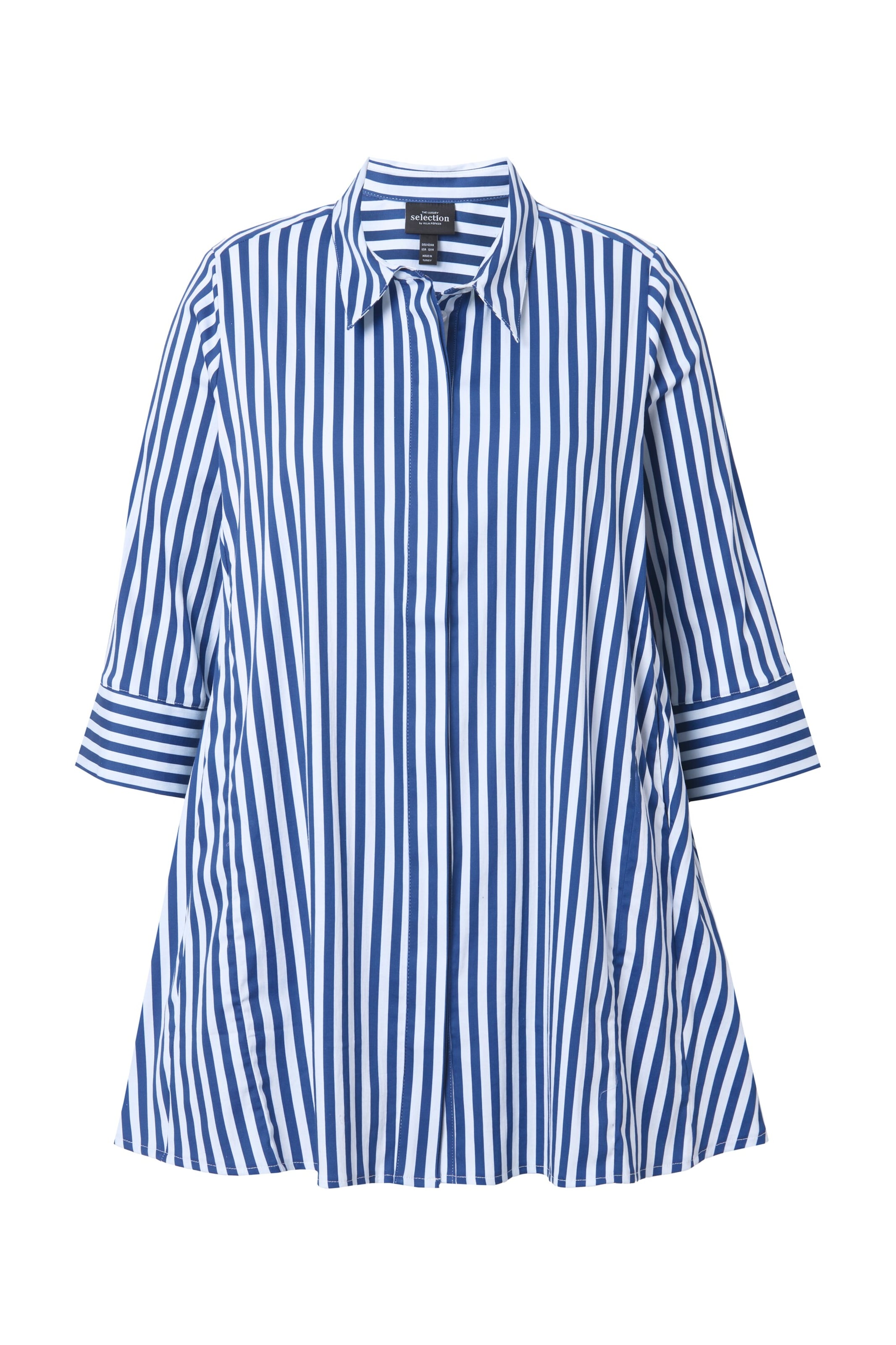 Ulla Popken Blouse in Blauw: voorkant