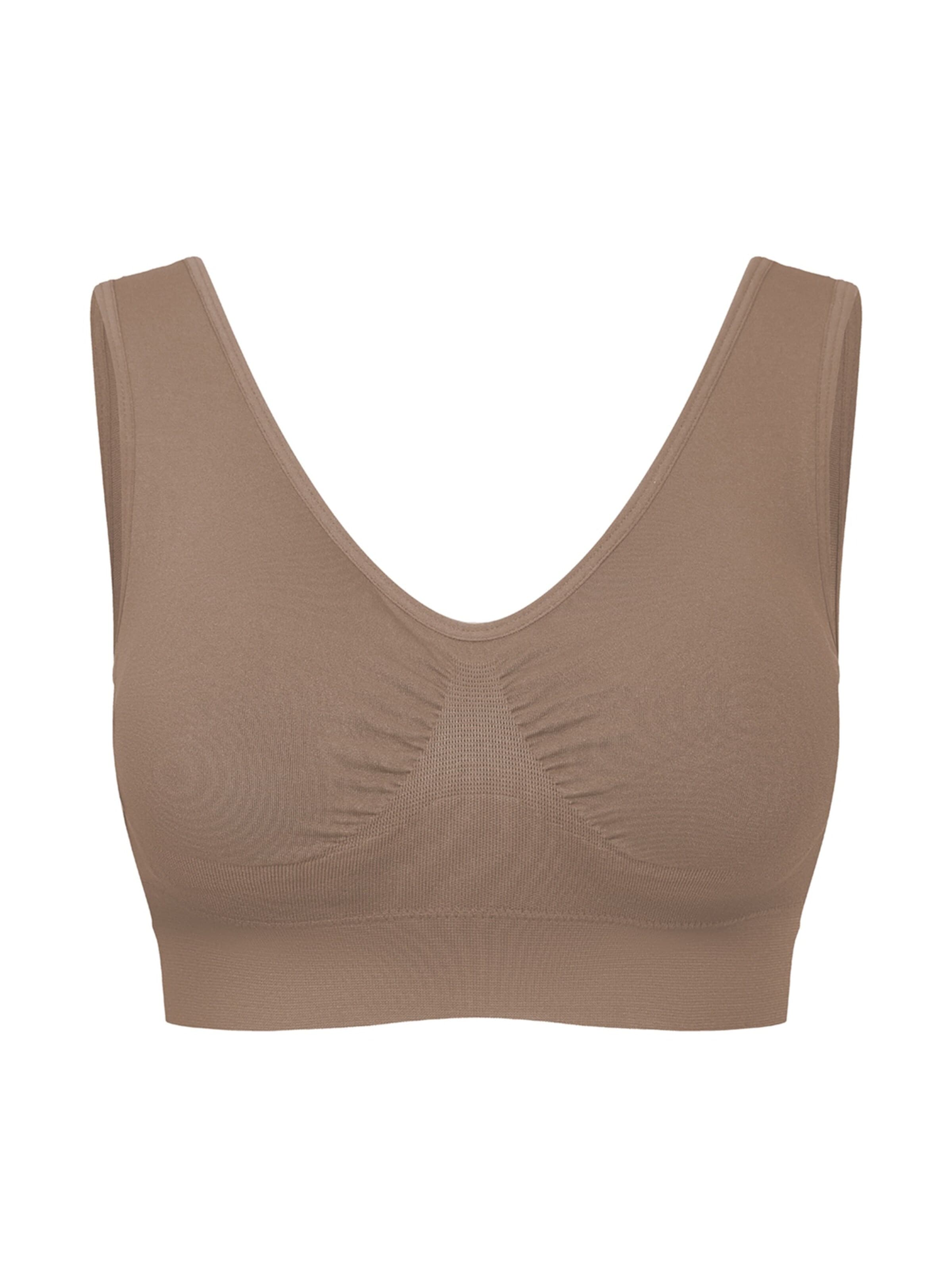 cfab - Bustier Sujetador 'Comfy Bra' en marrón: frente