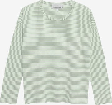 T-shirt ARMEDANGELS en vert : devant