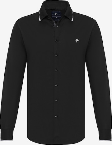 DENIM CULTURE - Camisa 'MAURO' en negro: frente