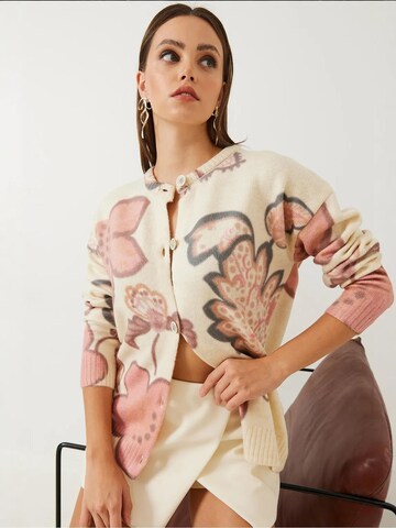 Bianco Lucci Strickjacke in Beige