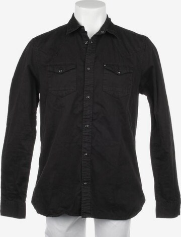 All Saints Spitalfields Freizeithemd / Shirt / Polohemd langarm M in Schwarz: predná strana