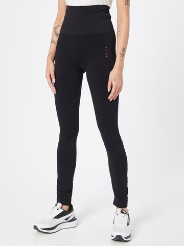 FALKE Skinny Workout Pants in Black: front