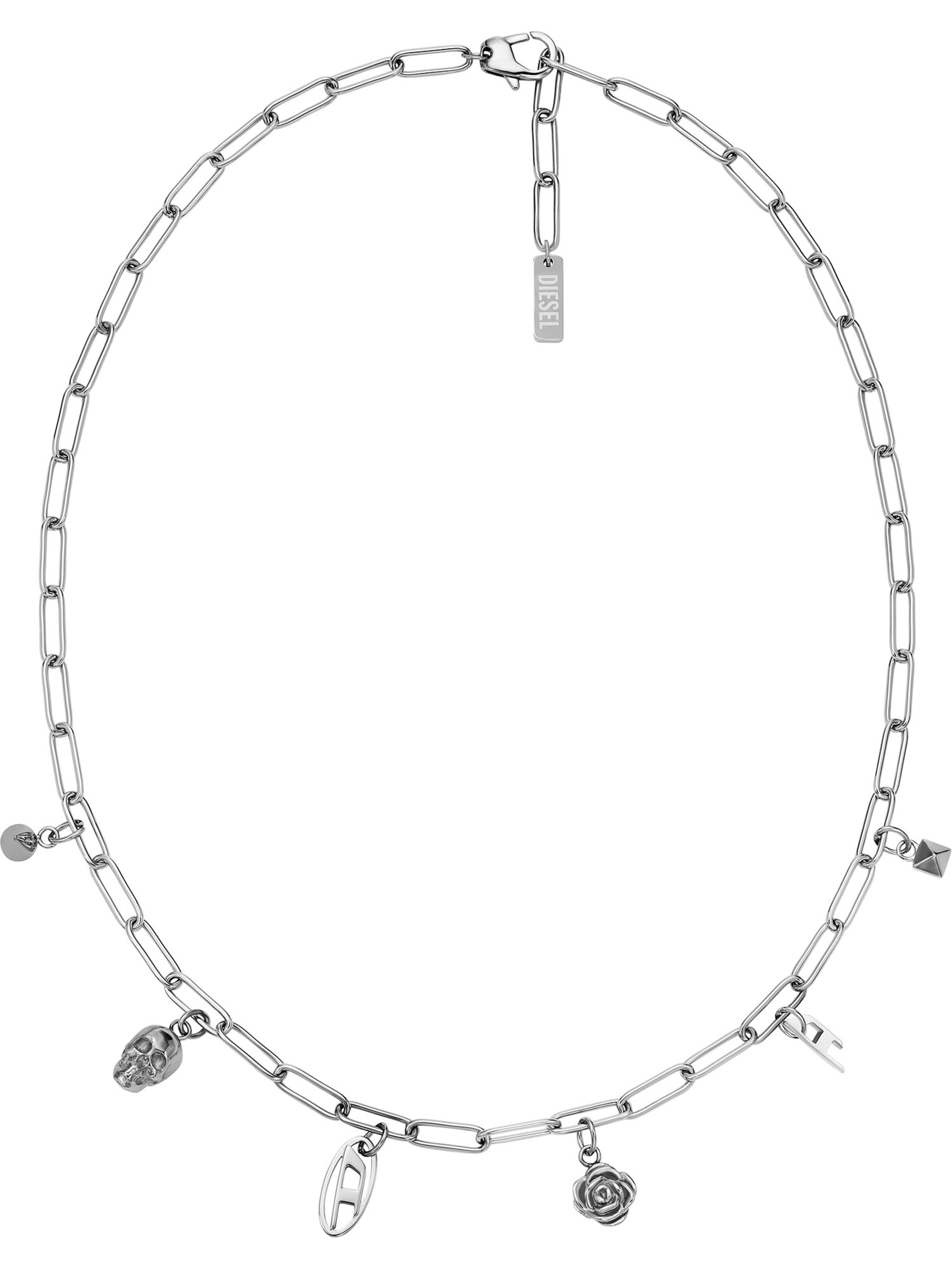 Lanțuri de la DIESEL pe argintiu: față