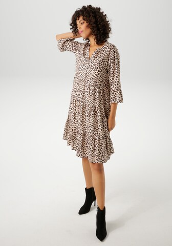 Aniston CASUAL Kleid in Beige: Vorderseite