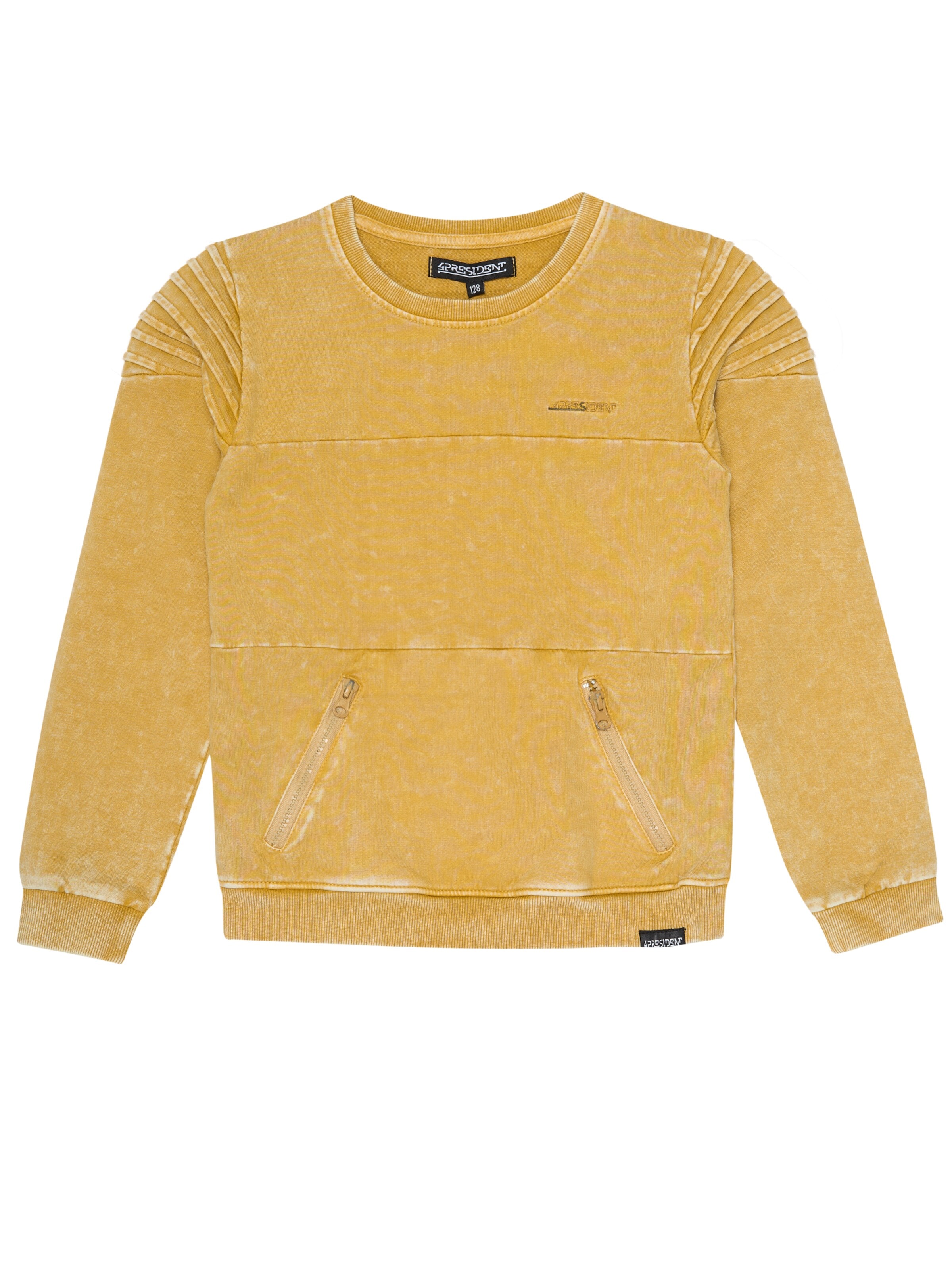 4PRESIDENT Sweatshirt 'Nick' in Yellow: front