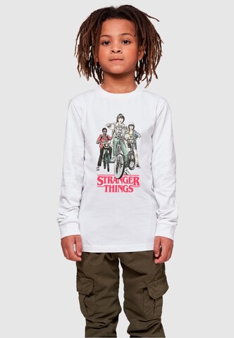T-Shirt 'Stranger Things - Retro Bikers' ABSOLUTE CULT en blanc : devant