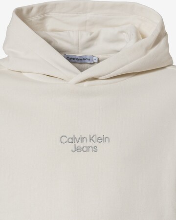 Calvin Klein Jeans Mikina – bílá