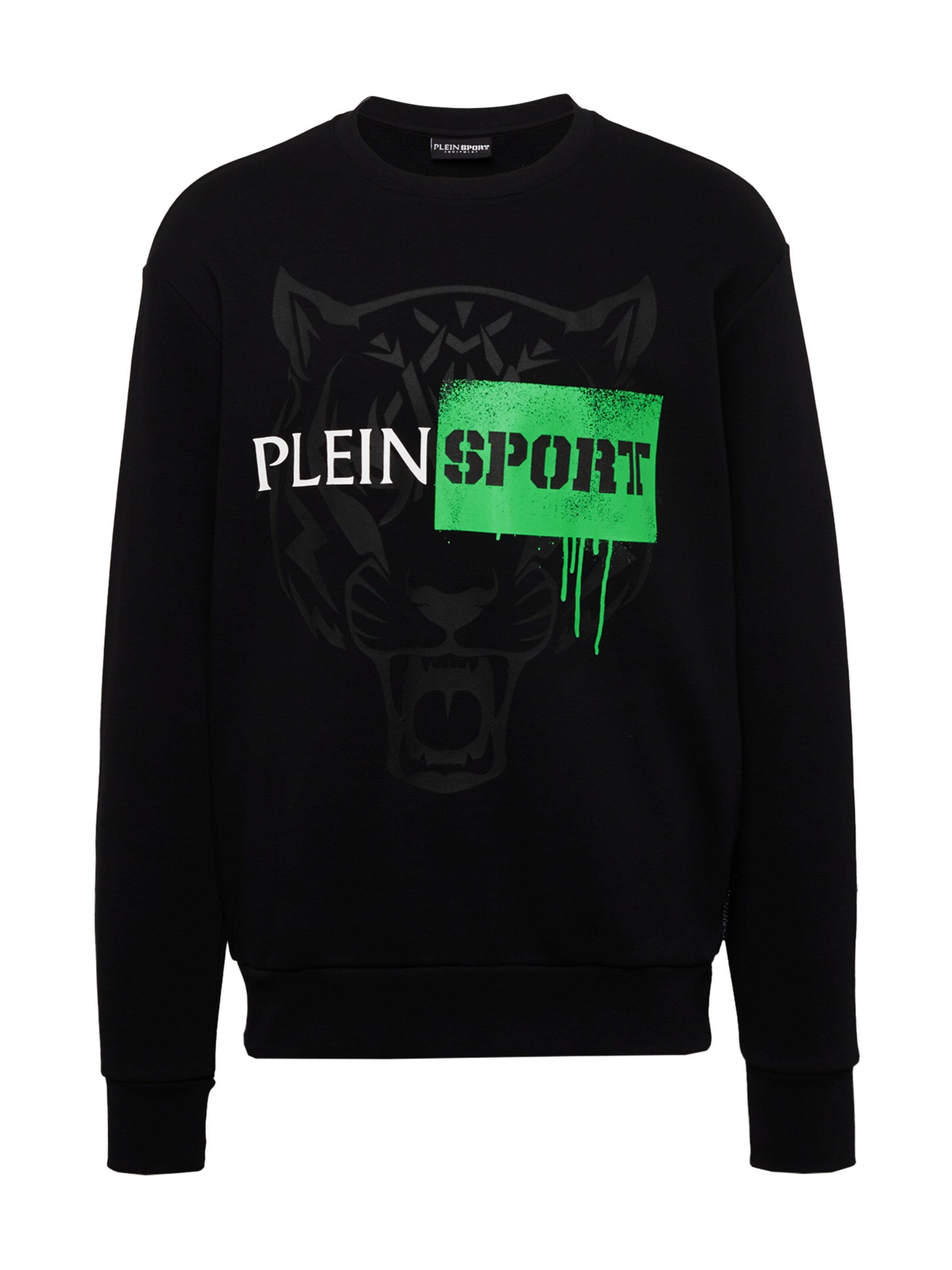 Plein Sport Sweatshirt 'Tiger' in Black: front