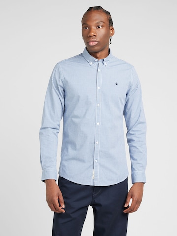 SCOTCH & SODA Slim fit Button Up Shirt 'Essential' in Blue: front