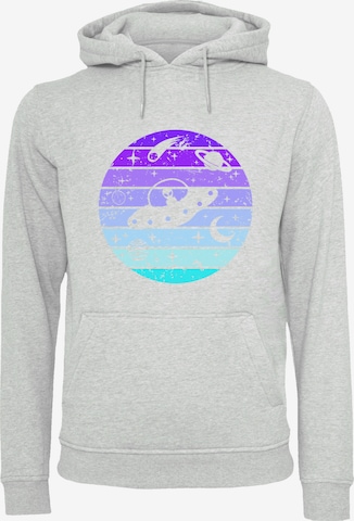F4NT4STIC Sweatshirt 'Retro Alien Weltraum Sonnenuntergang' in Grey: front