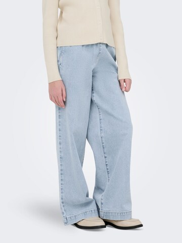 ONLY GIRLS Wide leg Jeans 'KOGDEIA' in Blauw