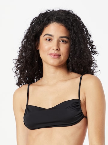 Bandeau Hauts de bikini WEEKDAY en noir : devant