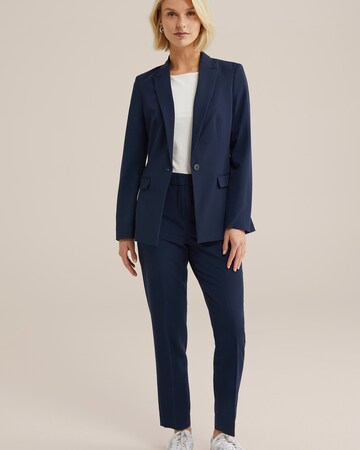 WE Fashion Slimfit Kalhoty – modrá