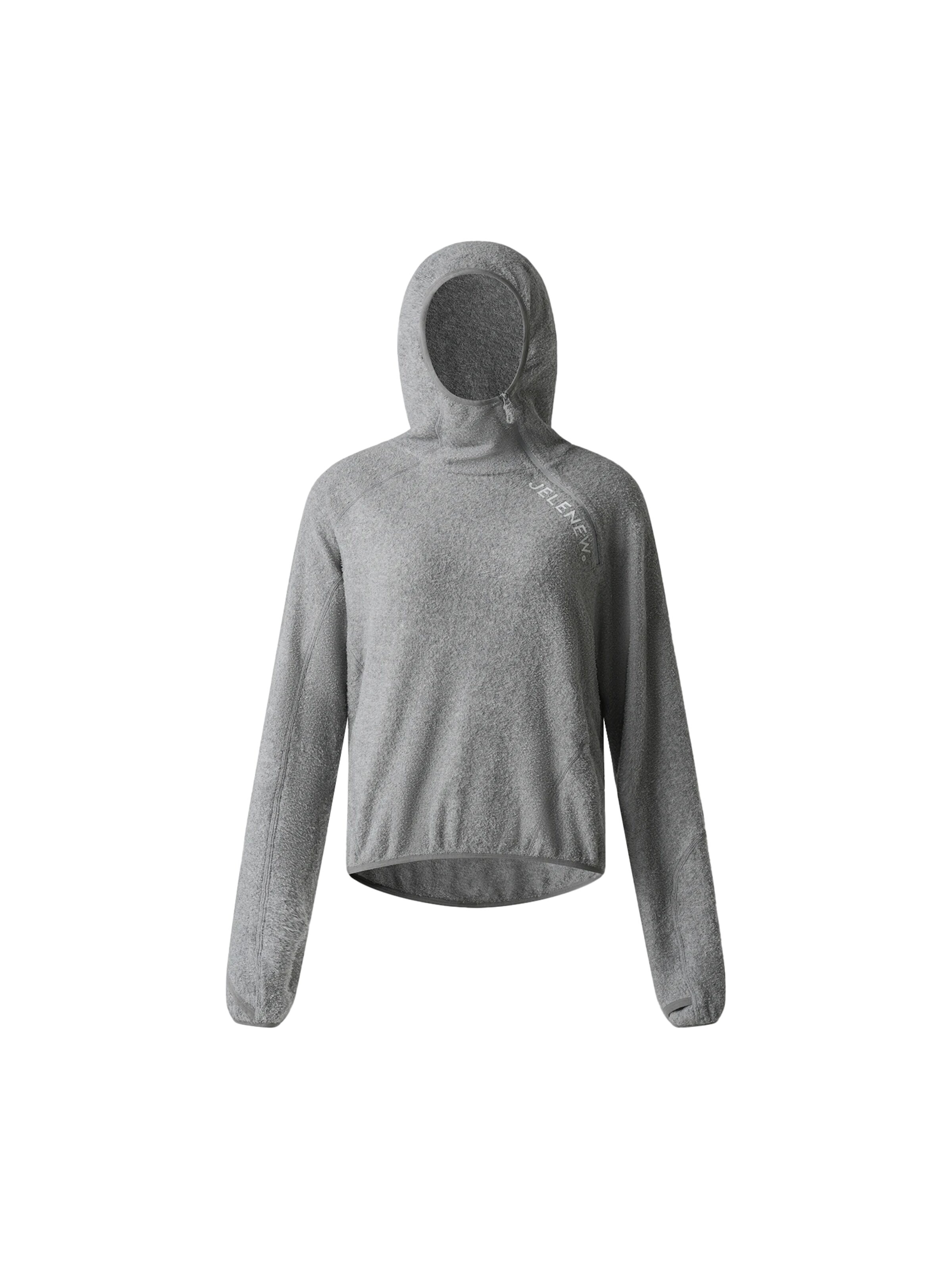 Sweat-shirt 'Essentials Balaclava Hoodie' Jelenew en gris : devant