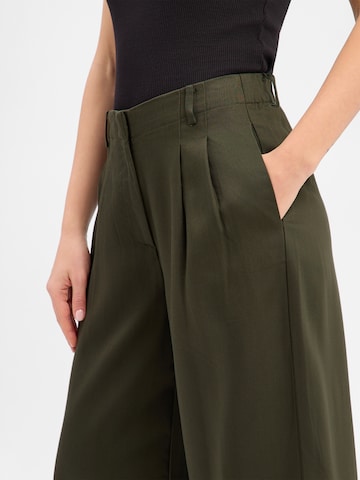 MSCH COPENHAGEN Wide Leg Hose 'Esterika' in Grün