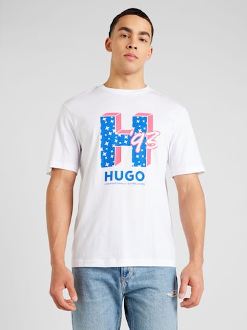 HUGO Μπλουζάκι 'Nentryle' σε λευκό: μπροστά
