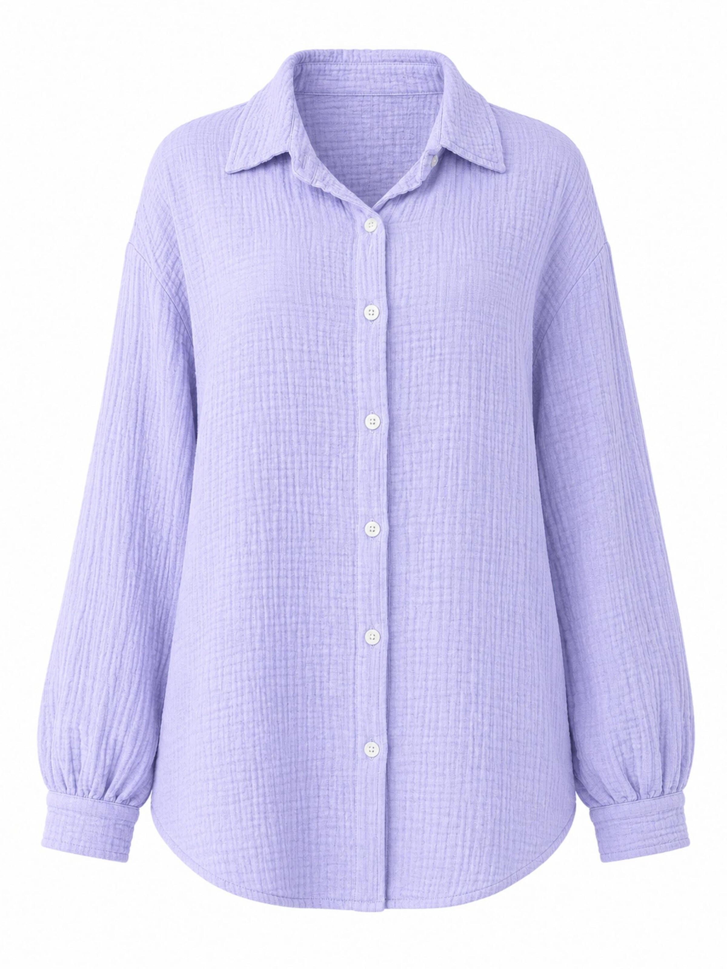 Worldclassca Blouse 'Damen Musselin Bluse Sommer' in Purple: front