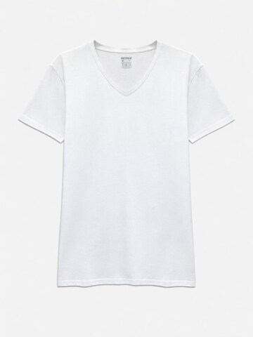 PANTONECLO Shirt 'Pantoneclo Men’s V-Neck Short Sleeve T-Shirt' in Weiß: Vorderseite