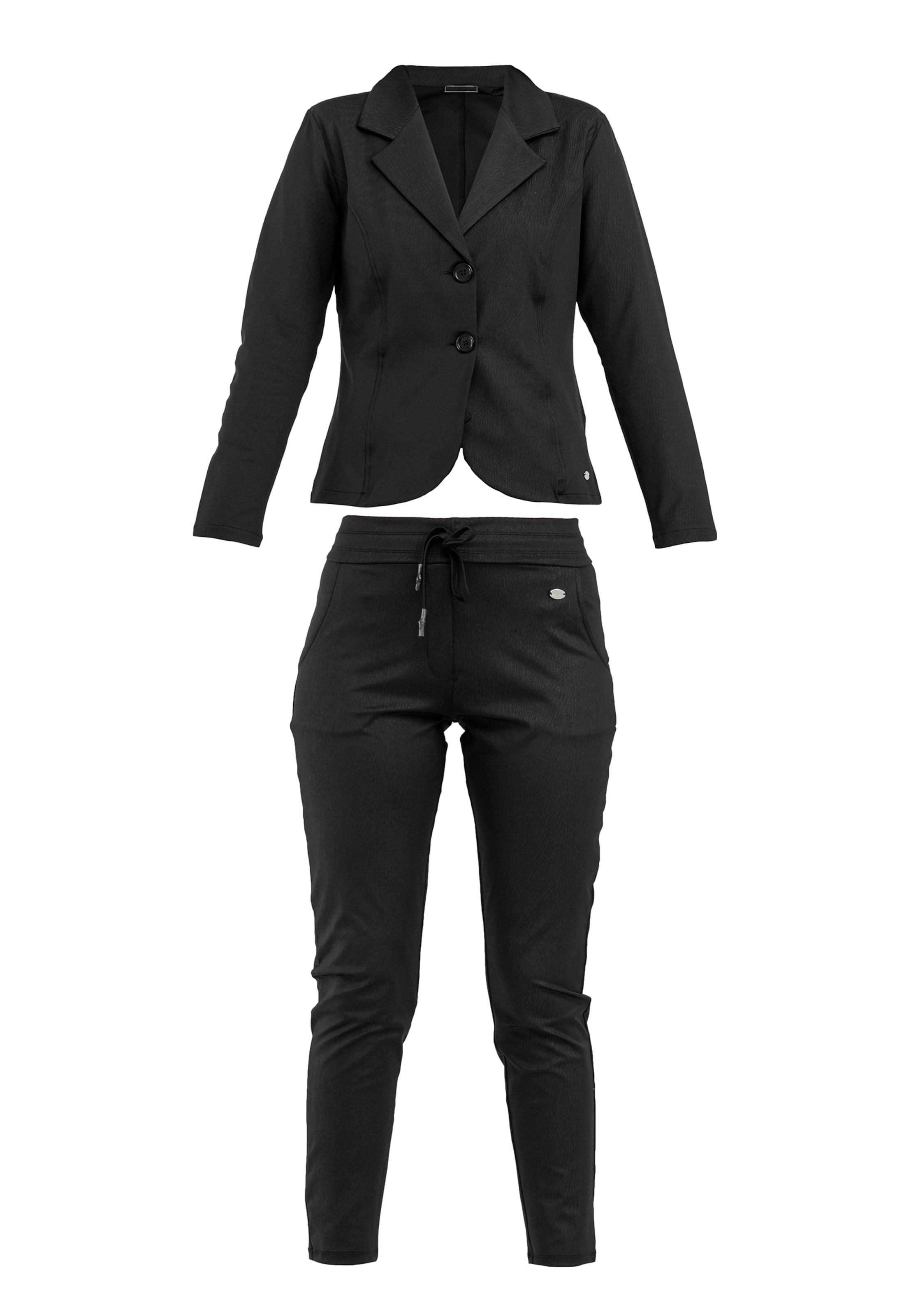Tom Barron Freizeitanzug Casual Business Suit in Schwarz: Vorderseite