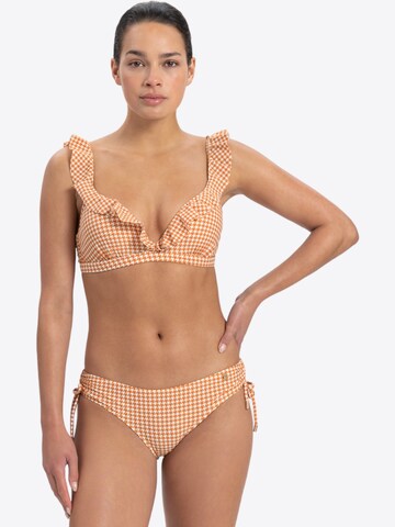 Beachlife T-Shirt Bikinitop in Orange: Vorderseite