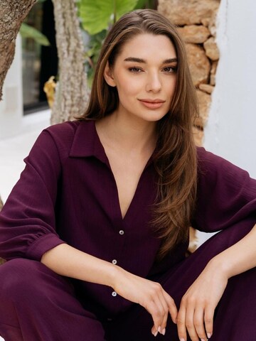 &co woman Blouse '&Co Woman Marijke blouse bordo' in Rood: voorkant