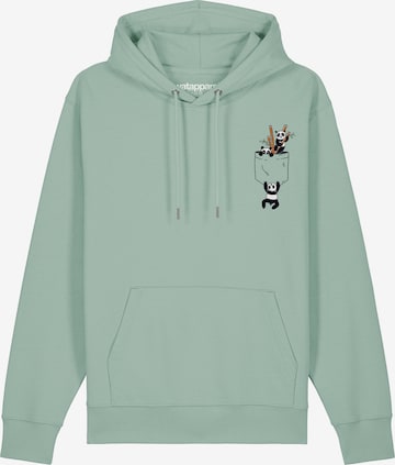 Sweat-shirt ' Pocket Pandas ' Watapparel en vert : devant