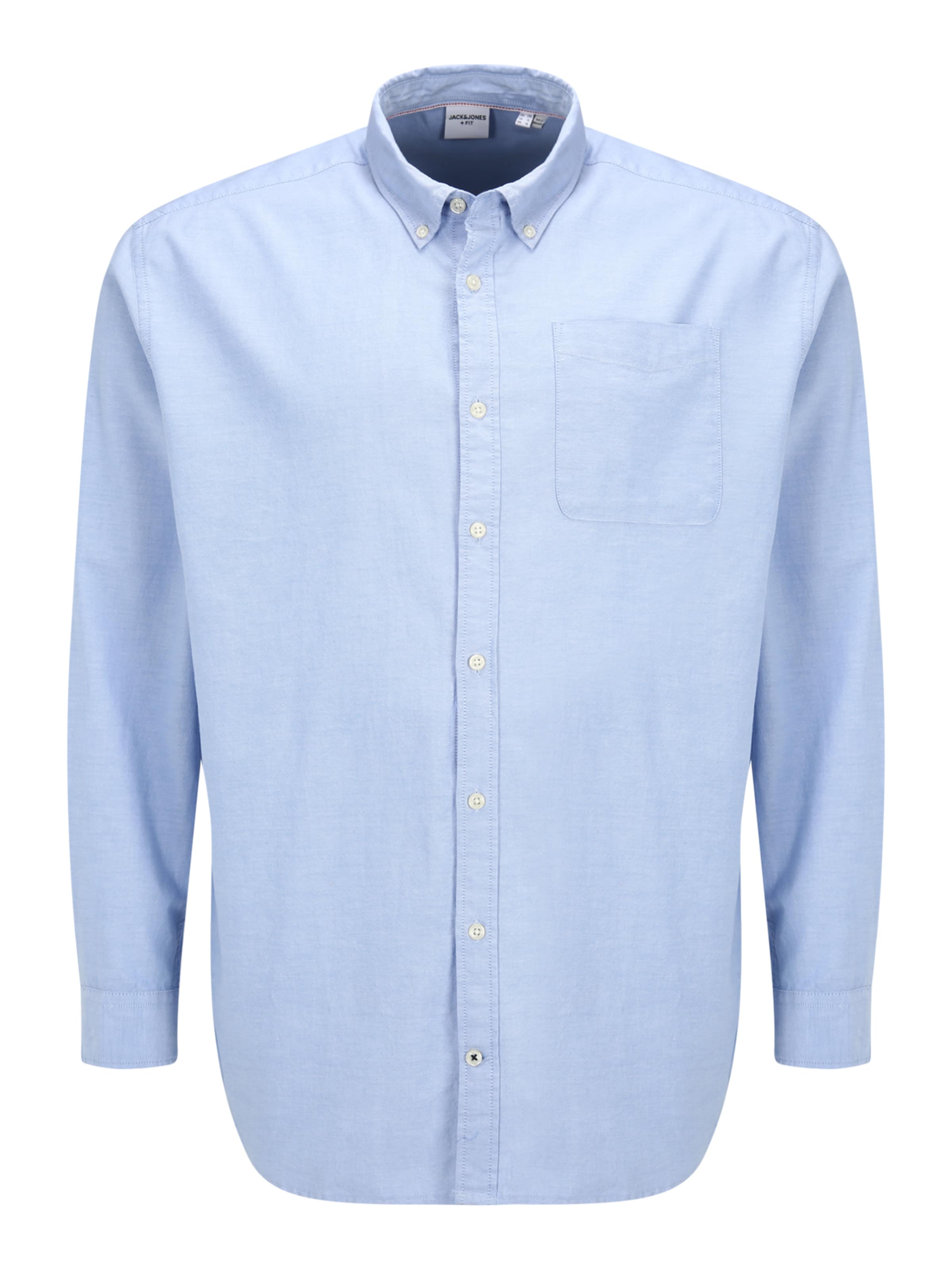 Jack &amp; Jones Plus Button Up Shirt &#x27;Oxford&#x27; in Blue: front